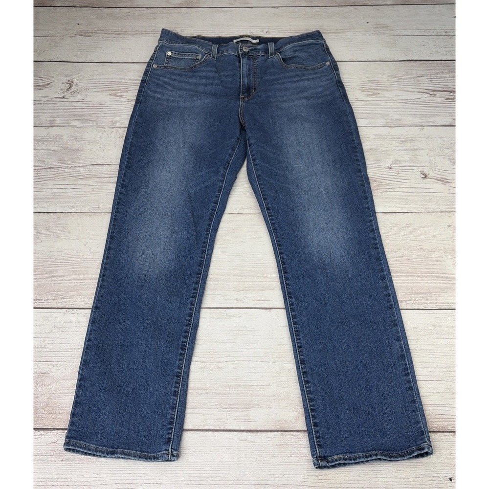 Levi Strauss 724 Men's 32x29 High Rise Slim Straight Blue Jeans Stretch EXC